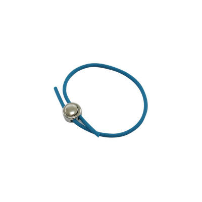 

Rubber Bracelet Making Plastic Clasps Platinum Blue about 2-38"6cm inner diameter Wire Cord 3mm in diameter