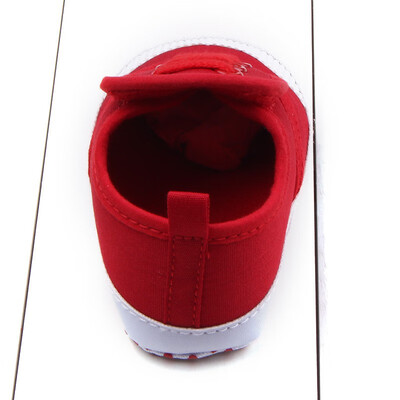 

Baby Girl Boy Breathable Solid Print Anti-Slip Shoes Casual Sneakers Toddler Soft Soled First Walkers