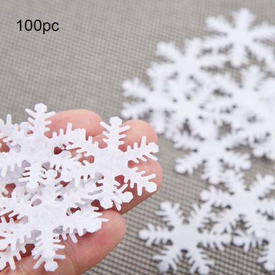 

Gobestart 100pc Gold Silver Cloth Christmas Snowflake Confetti Christmas Decoration 4cm