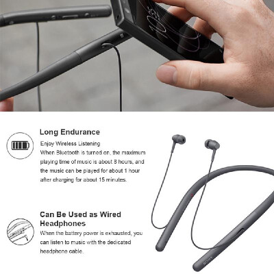 

SONY WI-H700 Premium Wireless LDAC Bluetooth Headphones Wired Magnetic In-Ear Earbuds NFC aptX HD Noise Cancelling Hi-Res Audio St