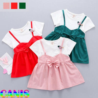 

Cute Toddler Baby Girl Summer Cotton One Piece Skirt Dress Sundress Clothes