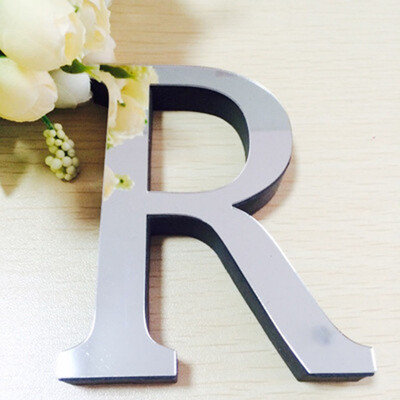 

Siaonvr 26 Letters DIY 3D Mirror Acrylic Wall Sticker Decals Home Decor Wall Art Mural