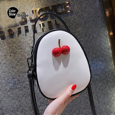 

Beibaobao Cherry Messenger Bag For Women High Quality Lady Shoulder Packet Multi-layer Pocket For Girl 3 Zipper Crossbody Packet