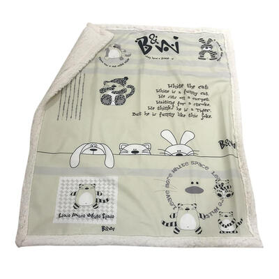

Thicken Double Layer Coral Fleece Cartoon Printed Baby Kids Bedding Blanket