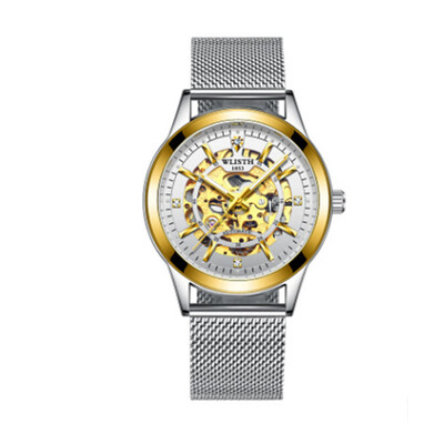 

Mens mechanical watch trend rose gold hollow automatic mechanical watch