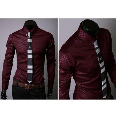 

Men Shirt Fashion Design South Korean Imports Of Foreign Trade Boutique Special Fabrics For Mens Long-sleeved Shirts