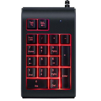 

Portable 19 Keys Mini Digital Keyboard USB Wired Backlight Number Keypad