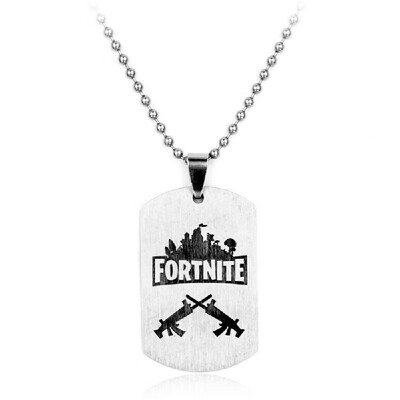 

Game Peripheral Accessories Fortnite Logo Printing Necklace Stainless Steel Pendant Necklaces Beads Chain Men Women Memento Jewelr