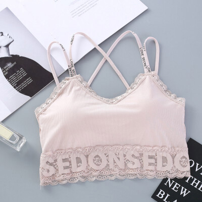 

Solid Color Thin Shoulder Strap Ice Silk Sports Bra