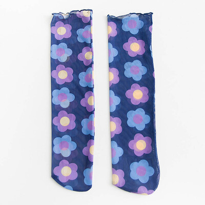 

Women Socks Summer New Arrival Korea Kim Hyun Asmall Flower Socks Cute Wild Net Yarn Pile Thin Breathable Girl
