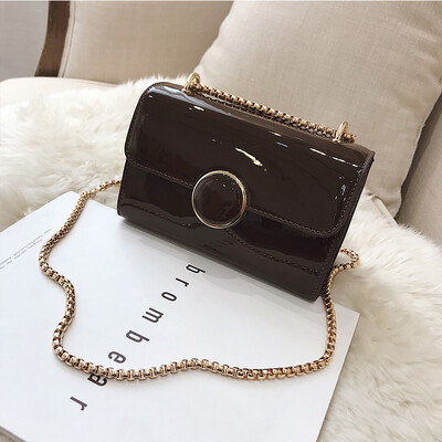 

Spring&summer small bag female 2019 new wave Korean version of the wild slung shoulder shoulder chain fashion bright solid color small square bag