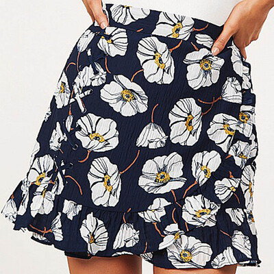 

Roseonmyhand Womens Sexy Casual Ptintting Party High Waist Hip Short Skirt