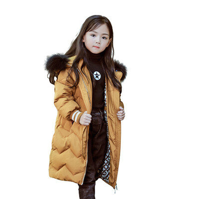 

ANJINU Childrens down jacket long section thick warm winter 13307
