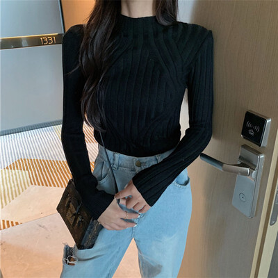 

Korean Version Long Sleeve Loose Sweater Women Slim 7 Colors Sweater Autumn Spring