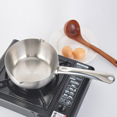 

Milk Pan Stainless Steel Food Pot Flat Bottom Saucepan Non-stick Home Cookware