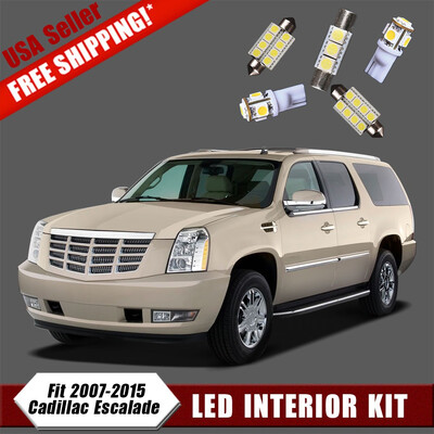 

18PCS White LED Dome Map Bulb Interior Package Kit For Cadillac Escalade 2007-15