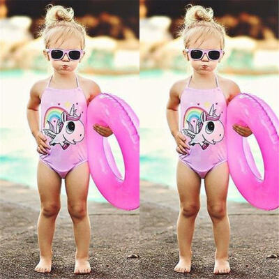 

Kid Baby Girls Unicorn Bikini Swimwear Swimsuit Bathing Suit Beachwear One Piece