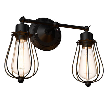 

Wire Caged Vintage Industrial Retro Edison Wall Lamp