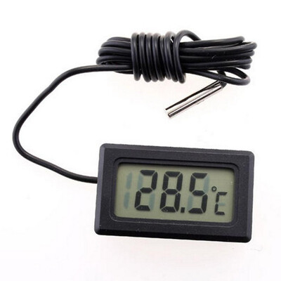 

Digital thermometer temperature tester meter Weather Station Freezer Aquarium Refrigerator 2Sec Refresh 1M sensor wire -50-110C