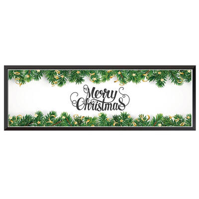 

Merry Christmas Border Waterproof Wall Art Posters Stickers Bedroom Decals