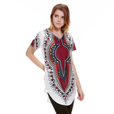 

Women Dashiki Dresses Long Shirt African Cocktail Clubwear Mini Skirt