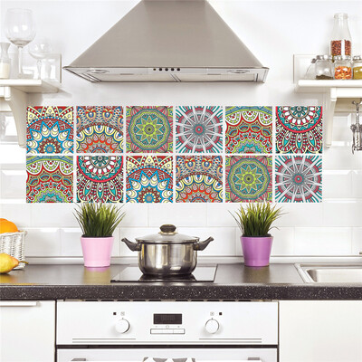 

〖Follure〗6PCS Geometric Self Adhesive Tile Stickers Decal Home Decoration Wall Sticker