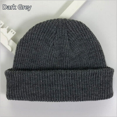 

1pc Unisex Men Women Beanie Hat Warm Ribbed Winter Turn Ski Fisherman Docker Hat