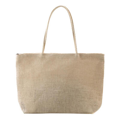 

Solid Color Shoulder Handbags Women Big Top-handle Bag Linen Shopping Totes