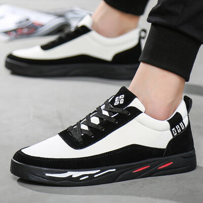 

Social Black&White Mens Shoes Autumn New Korean Edition Baitao Student Tide Board Shoes Sports Leisure