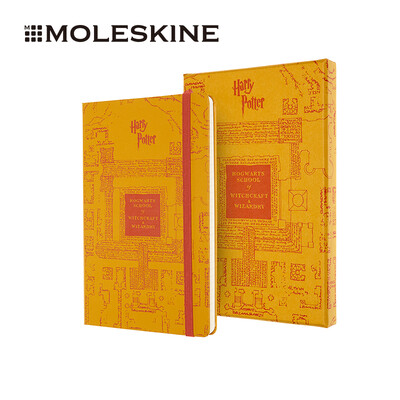 

MOLESKINE Harry Potter Live Point Map Notebook Collection Gift Box Cooperation Notepad Stationery Amber Yellow Hard Surface Horizontal Large Hand Account 3739
