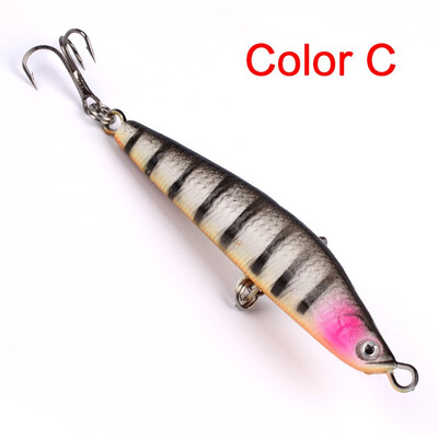 

VISSEN 1pcs 8cm 18g 3D Eyes Lead Fishing Lure Artificial Mini Swim Fish Plastic Hard Bait Sea Fishing Dive Wobblers