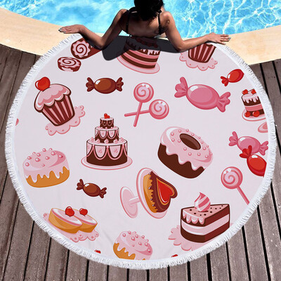 

Toponeto 1 PC Round Beach Pool Home Shower Towel Blanket Table Cloth Yoga Mat
