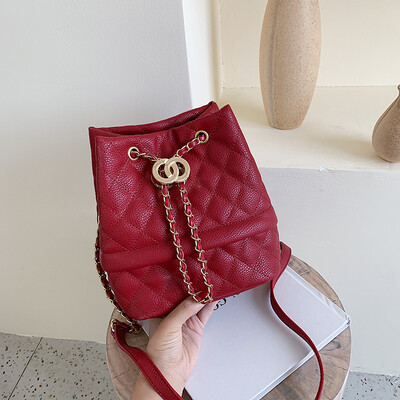 

Linger chain package ins early autumn leisure bucket package new 2019 small fresh womens bag single shoulder satchel