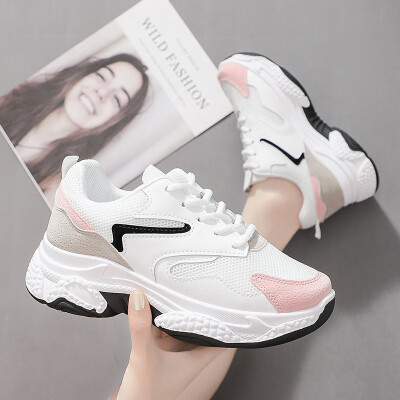 

Mhysa 2019 New Fashion Women Sneakers Thick Sole Ladies Platform Shoes Web Celebrity Chunky women Dad Sneakers Chaussures Femme