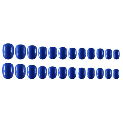 

Fake Nails Tips 24pcs 12 Different Size Natural Short False Nails Tips Full Cover Acrylic Artificial Nails for Nail Salons & DIY N