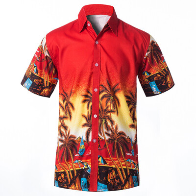 

Toponeto Spring&Summer Fashion Couple Personal Printed Short-sleeved Beach Tops