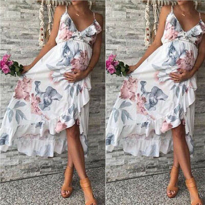 

Pregnant Womens Maternity Gown Lace Maxi Long Dress Casual Summer Chiffon Floral Daily Party Beach Dresses Photography Photo Shoot