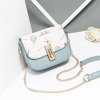 

Summer ins girl 2019 tide Korean version of single shoulder Messenger bag fashion chain bag Joker students