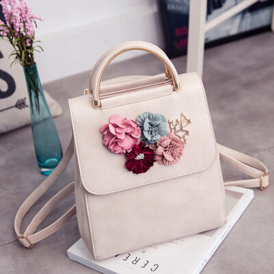 

Tailored Fashion Women Floral Backpack Leather Shoulder Bag Lnclined Shoulder Bag