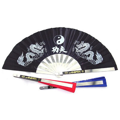 

Traditional Chinese Tai Chi Fan Stainless Steel Kung Fu Fighting Fan Hand Folding Fan for Men&Women Martial Arts Dancing Perfo