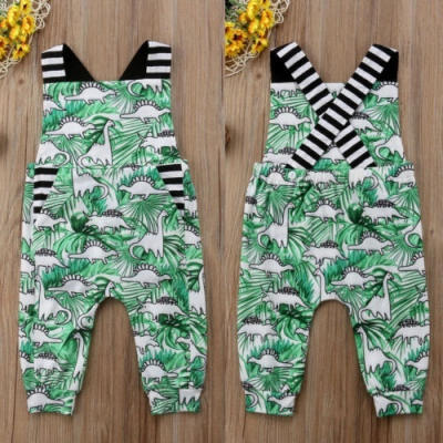 

2018 Toddler Baby Kids Dinosaur Romper Bodysuit Jumpsuit Playsuit Clothes Outfit