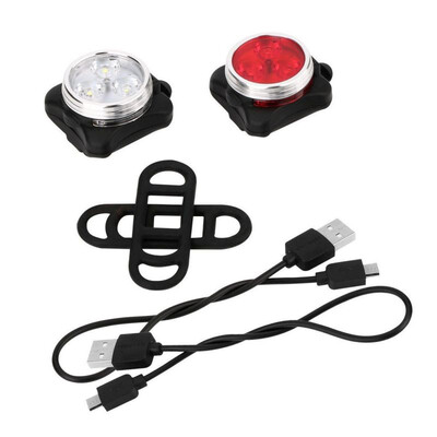 

Cycling Front Light Bike lights Lamp Torch Waterproof Headlamp flashlight Mountain bike COB highlight warning taillights USB