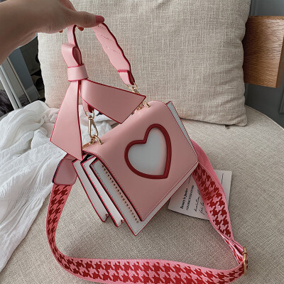 

Net red ins girl bag cute wide shoulder strap handbag 2019 new womens bag shoulder slung small square bag