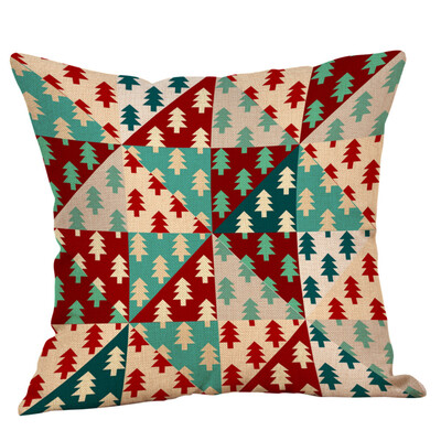 

〖Follure〗Christmas Pillow Case Glitter Cotton Linen Sofa Throw Cushion Cover Home Decor