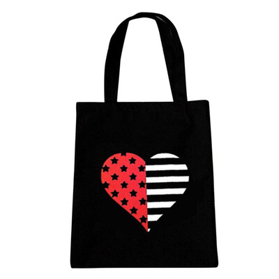 

Female Shopping Totes Women Casual Large Capacity Totes Versatile Cartoon Print Canvas Bag Simple Eco Female Bags