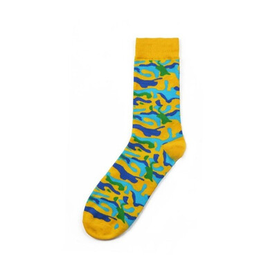 

2019 Autumn And Winter Colorful Cartoon Socks For Men Women Cute Print Hosiery Fashion Korean Adult Socks Harajuku Geometric Pat