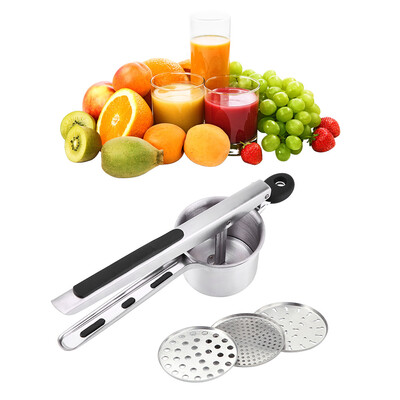 

Greensen Stainless Steel Potato Fruit Meat Press Chopper Mincer Crusher Juicer Helper Kitchen Potato CrusherPotato Press