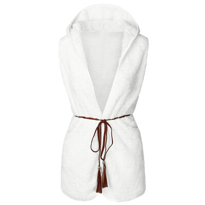 

Toponeto Fashion Women Autumn Casual Easy Sleeveless Stand-Neck Solid Lace-Up Waistcoat