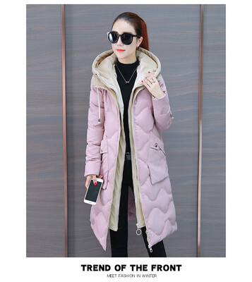 

Winter long cotton-padded womens winter 2018 winter clothing new Korean style cotton-padded cotton-padded cotton-padded jacket