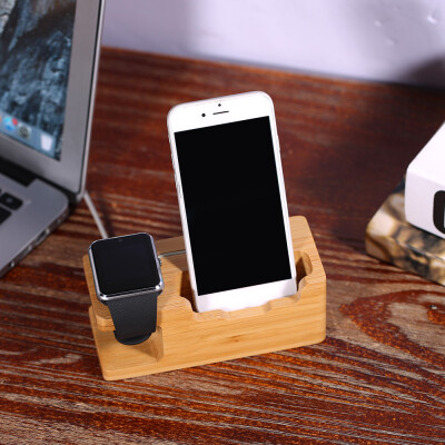 

Wood USB Charging Station Desk Stand Charger for i-watch&Smartphones UK Plug